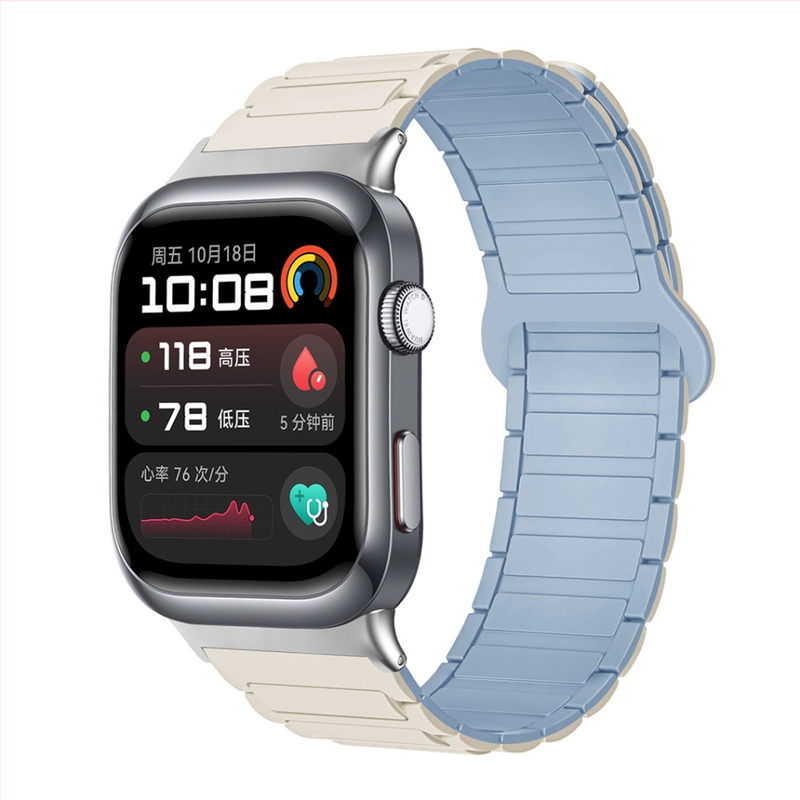 Sobib Huawei Watch D2 kellale, silikoonmagnetilise kolmeosalise rihmaga, vabaaja spordikäepael, tehases laos.