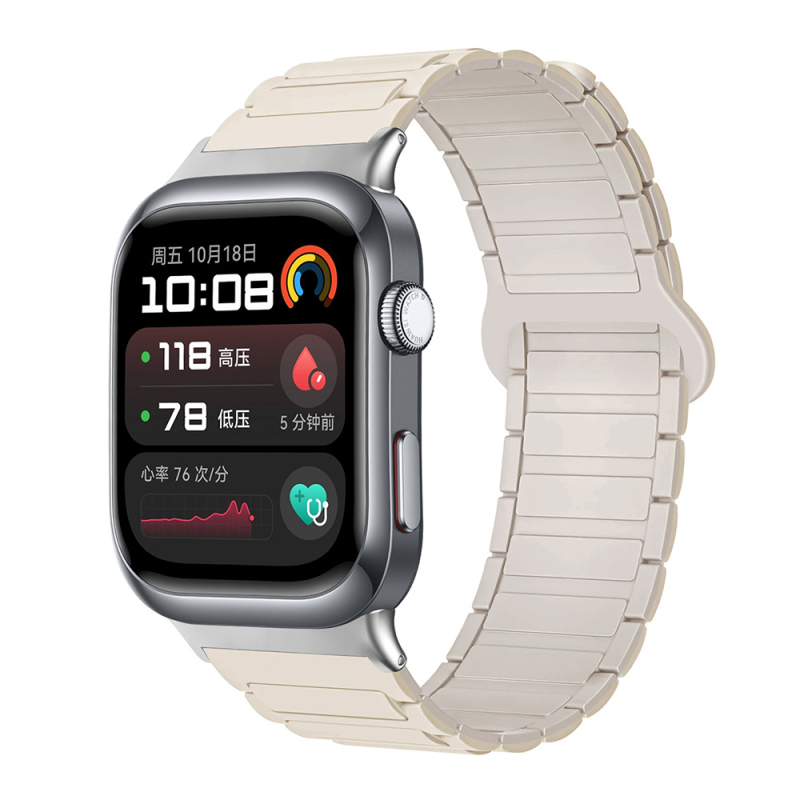 Sobib Huawei Watch D2 kellale, silikoonmagnetilise kolmeosalise rihmaga, vabaaja spordikäepael, tehases laos.