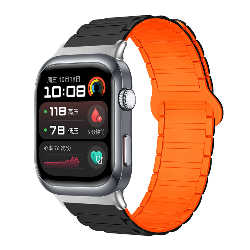 Sobib Huawei Watch D2 kellale, silikoonmagnetilise kolmeosalise rihmaga, vabaaja spordikäepael, tehases laos.