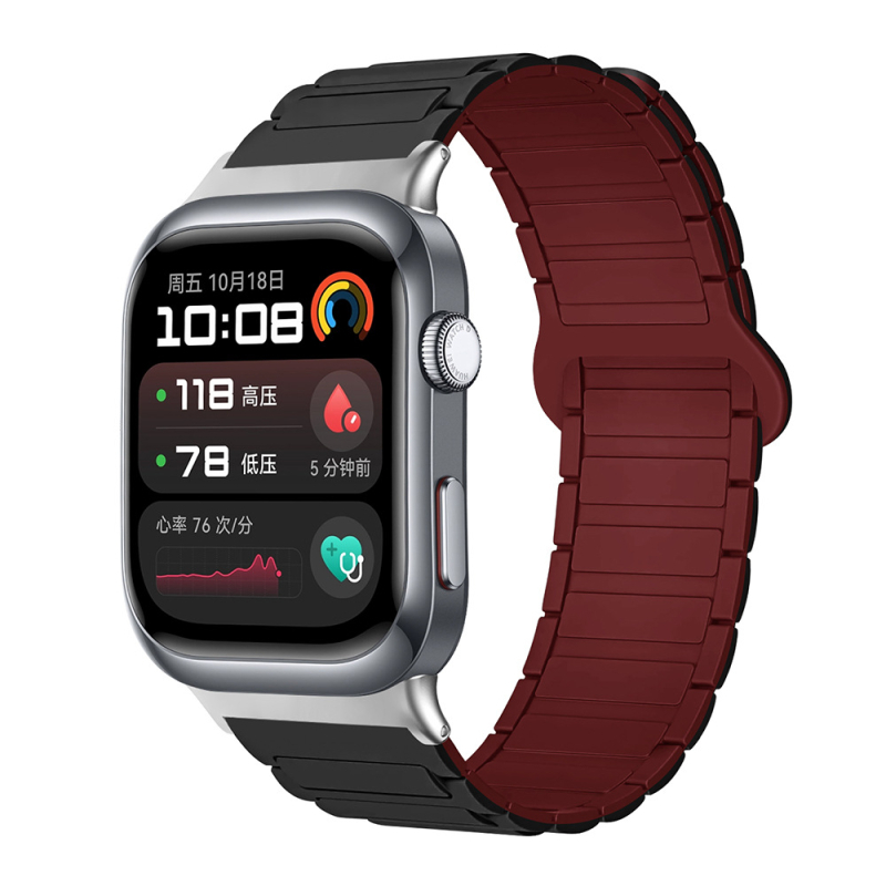 Sobib Huawei Watch D2 kellale, silikoonmagnetilise kolmeosalise rihmaga, vabaaja spordikäepael, tehases laos.