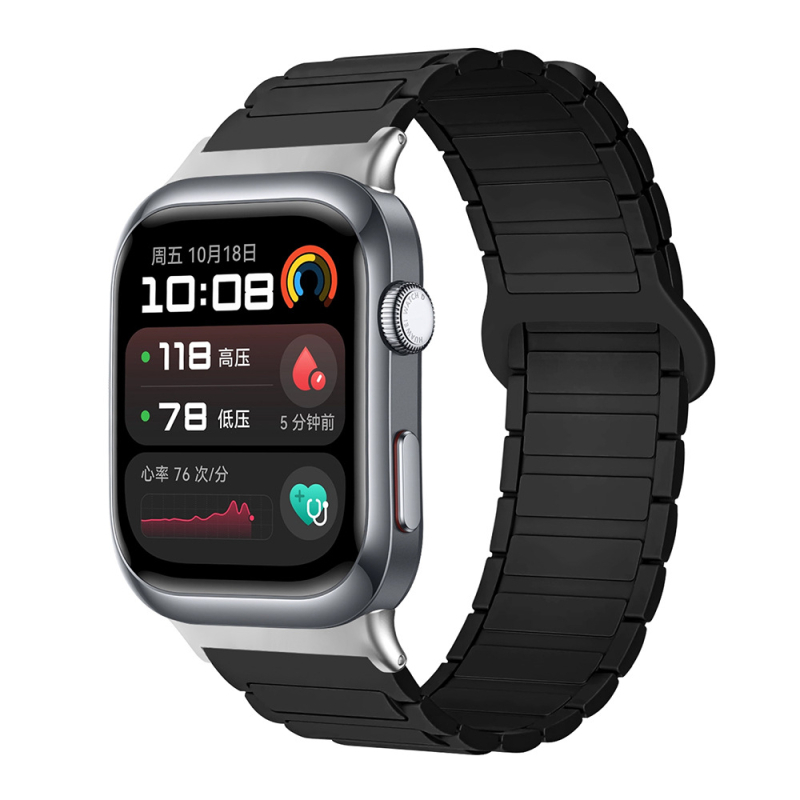 Sobib Huawei Watch D2 kellale, silikoonmagnetilise kolmeosalise rihmaga, vabaaja spordikäepael, tehases laos.