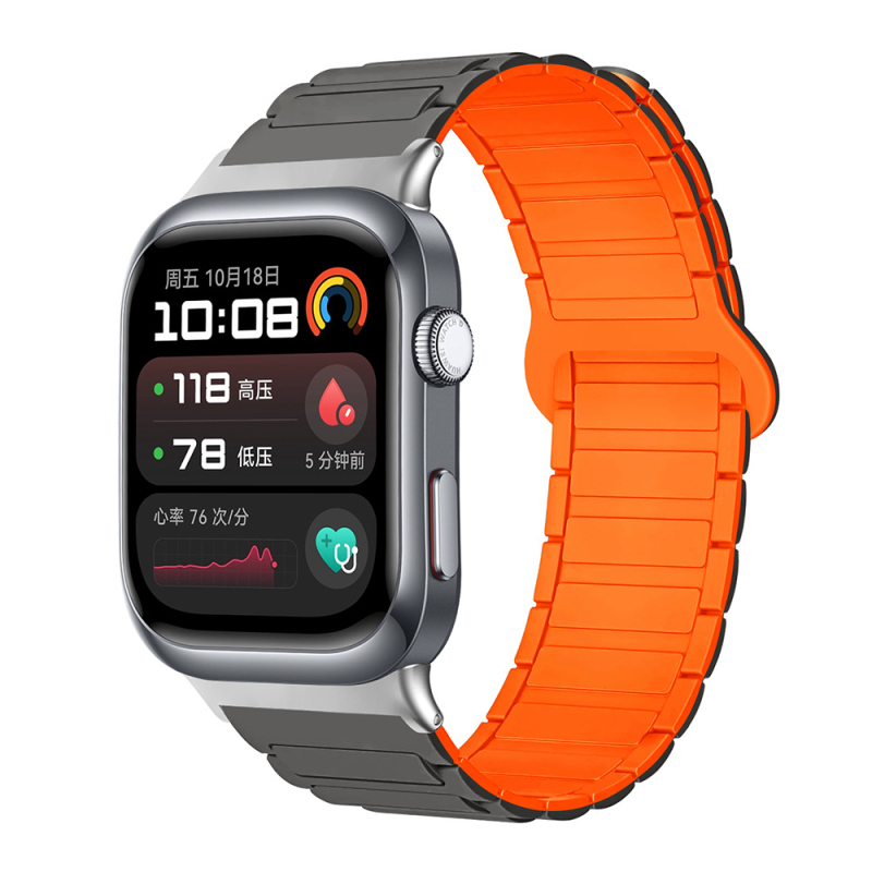 Sobib Huawei Watch D2 kellale, silikoonmagnetilise kolmeosalise rihmaga, vabaaja spordikäepael, tehases laos.