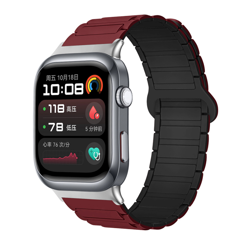 Sobib Huawei Watch D2 kellale, silikoonmagnetilise kolmeosalise rihmaga, vabaaja spordikäepael, tehases laos.