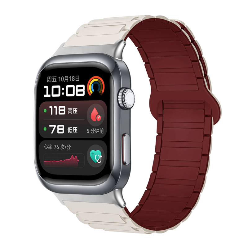 Sobib Huawei Watch D2 kellale, silikoonmagnetilise kolmeosalise rihmaga, vabaaja spordikäepael, tehases laos.