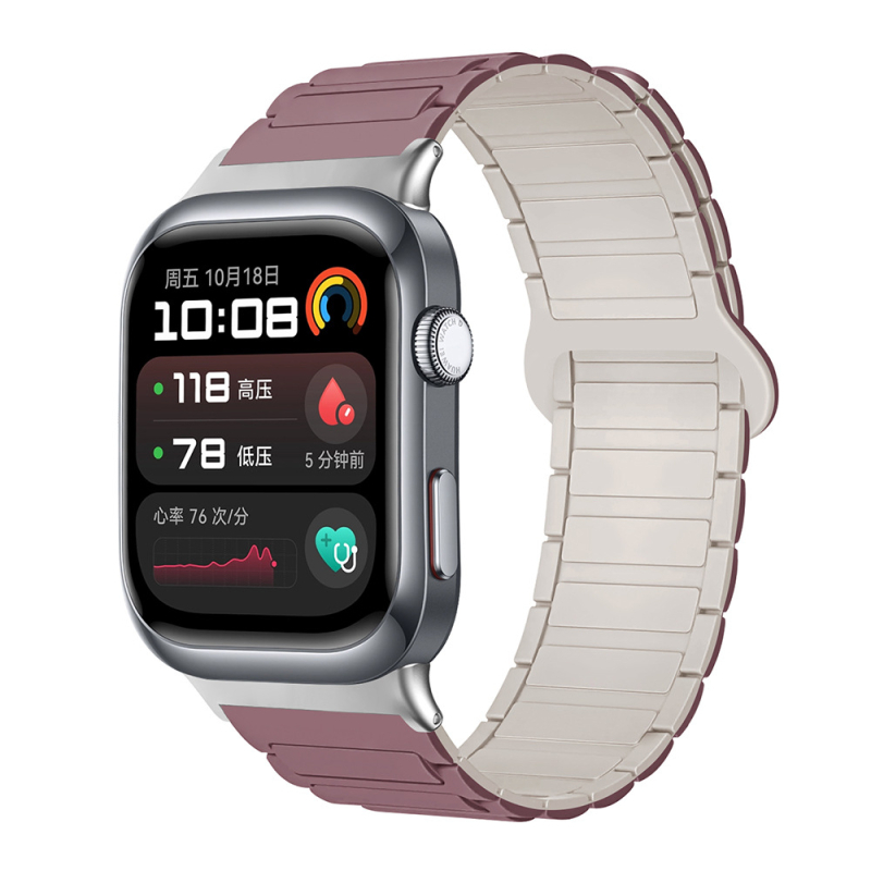 Sobib Huawei Watch D2 kellale, silikoonmagnetilise kolmeosalise rihmaga, vabaaja spordikäepael, tehases laos.