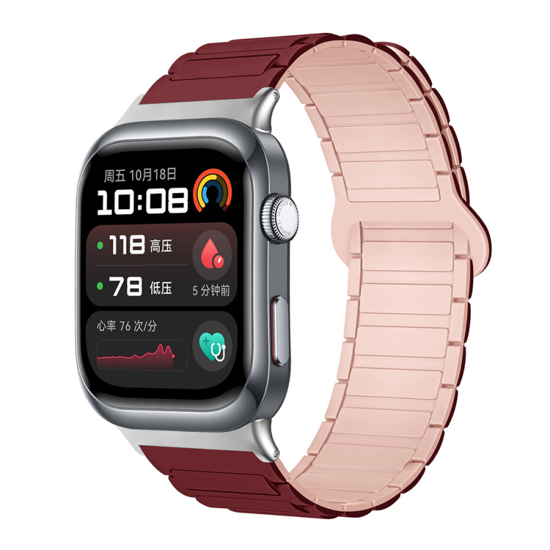 Sobib Huawei Watch D2 kellale, silikoonmagnetilise kolmeosalise rihmaga, vabaaja spordikäepael, tehases laos.