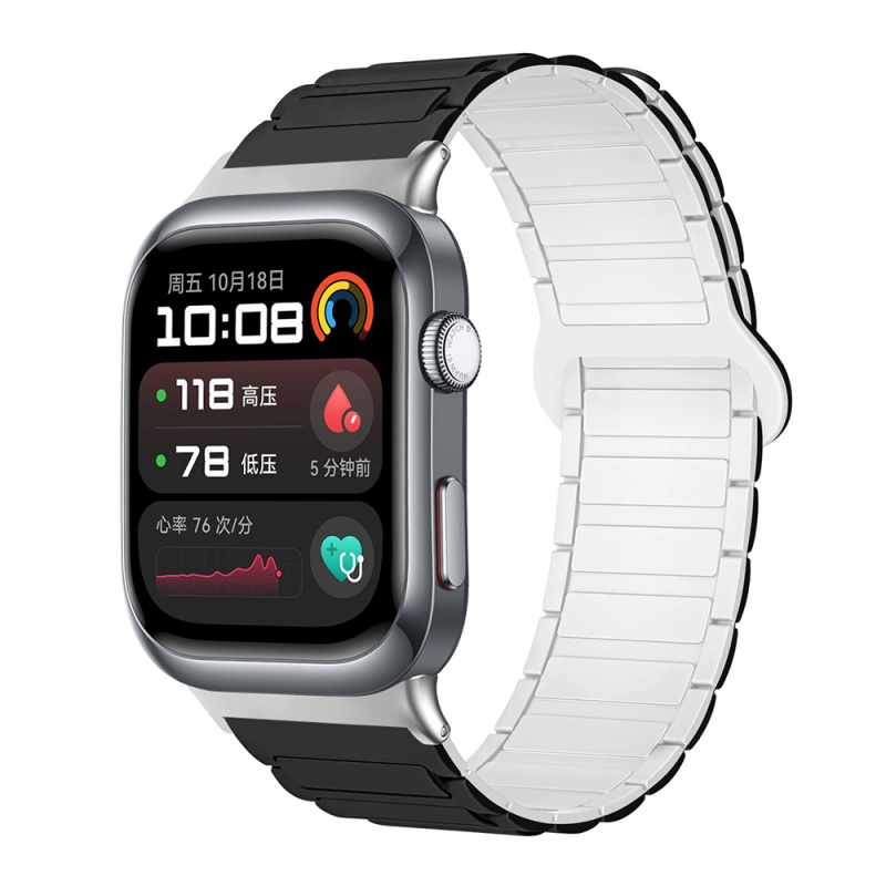 Sobib Huawei Watch D2 kellale, silikoonmagnetilise kolmeosalise rihmaga, vabaaja spordikäepael, tehases laos.