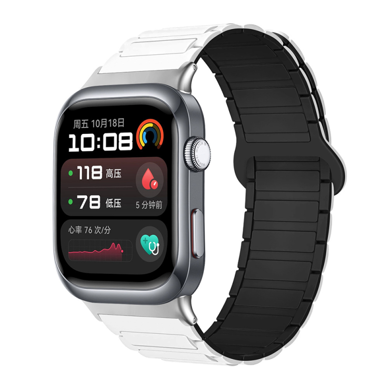 Sobib Huawei Watch D2 kellale, silikoonmagnetilise kolmeosalise rihmaga, vabaaja spordikäepael, tehases laos.