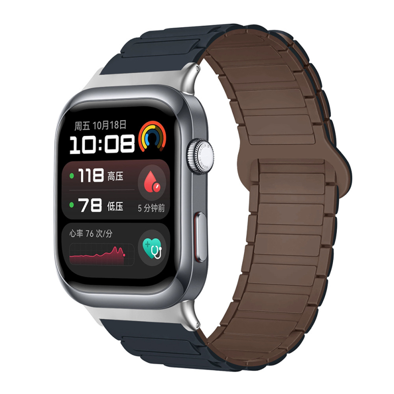 Sobib Huawei Watch D2 kellale, silikoonmagnetilise kolmeosalise rihmaga, vabaaja spordikäepael, tehases laos.