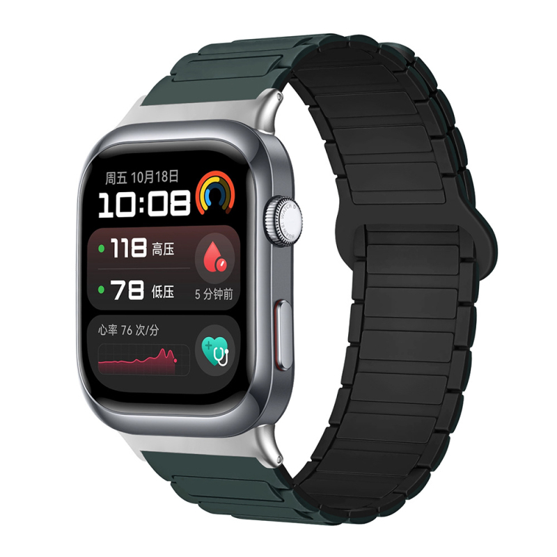 Sobib Huawei Watch D2 kellale, silikoonmagnetilise kolmeosalise rihmaga, vabaaja spordikäepael, tehases laos.