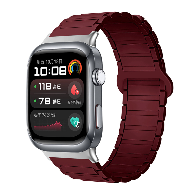 Sobib Huawei Watch D2 kellale, silikoonmagnetilise kolmeosalise rihmaga, vabaaja spordikäepael, tehases laos.