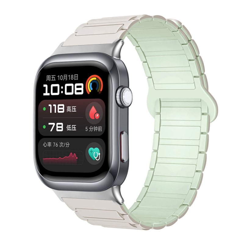 Sobib Huawei Watch D2 kellale, silikoonmagnetilise kolmeosalise rihmaga, vabaaja spordikäepael, tehases laos.