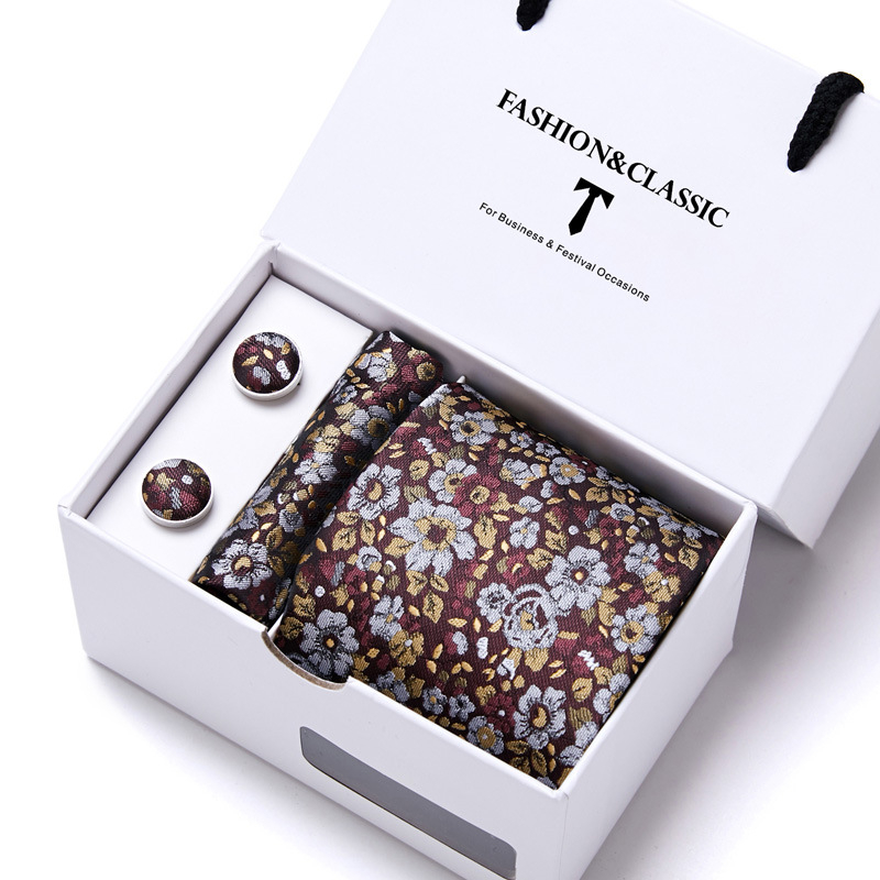 Didmeninė prekyba vyriškais kaklaraiščiais, dovanų dėžutėje, 5 dalių rinkinys, grupinis kaklaraištis, verslo stiliaus, oficialus vestuvinis kaklaraištis