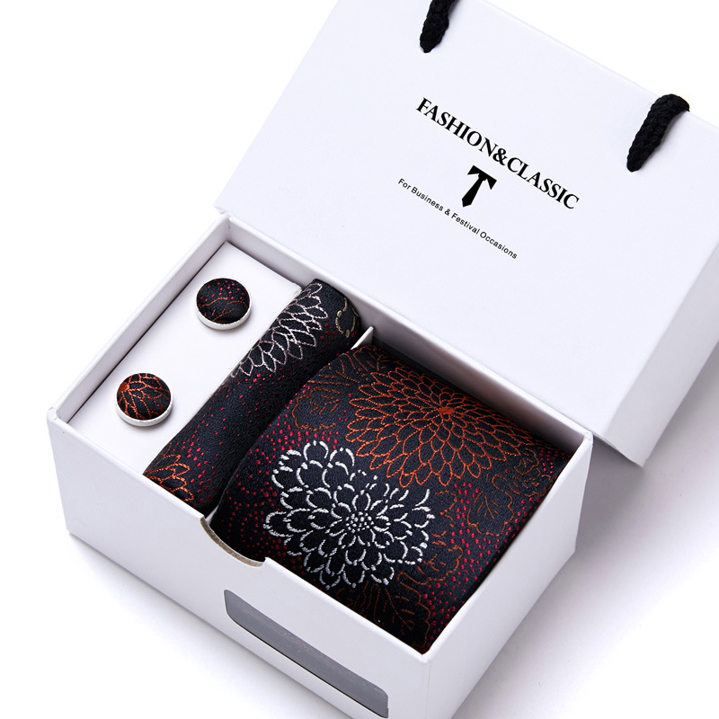 Didmeninė prekyba vyriškais kaklaraiščiais, dovanų dėžutėje, 5 dalių rinkinys, grupinis kaklaraištis, verslo stiliaus, oficialus vestuvinis kaklaraištis
