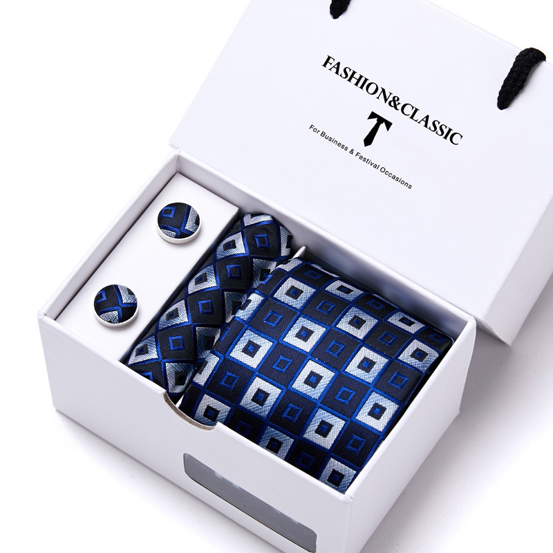 Didmeninė prekyba vyriškais kaklaraiščiais, dovanų dėžutėje, 5 dalių rinkinys, grupinis kaklaraištis, verslo stiliaus, oficialus vestuvinis kaklaraištis