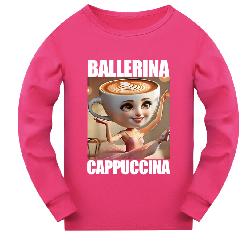 Tung Tung Tung Sahur polodlhé tričko s krátkym rukávom pre dospelých a deti, mäkké, s dlhým rukávom 4731