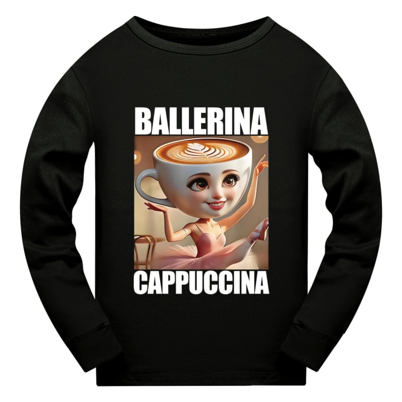 Tung Tung Tung Sahur polodlhé tričko s krátkym rukávom pre dospelých a deti, mäkké, s dlhým rukávom 4731