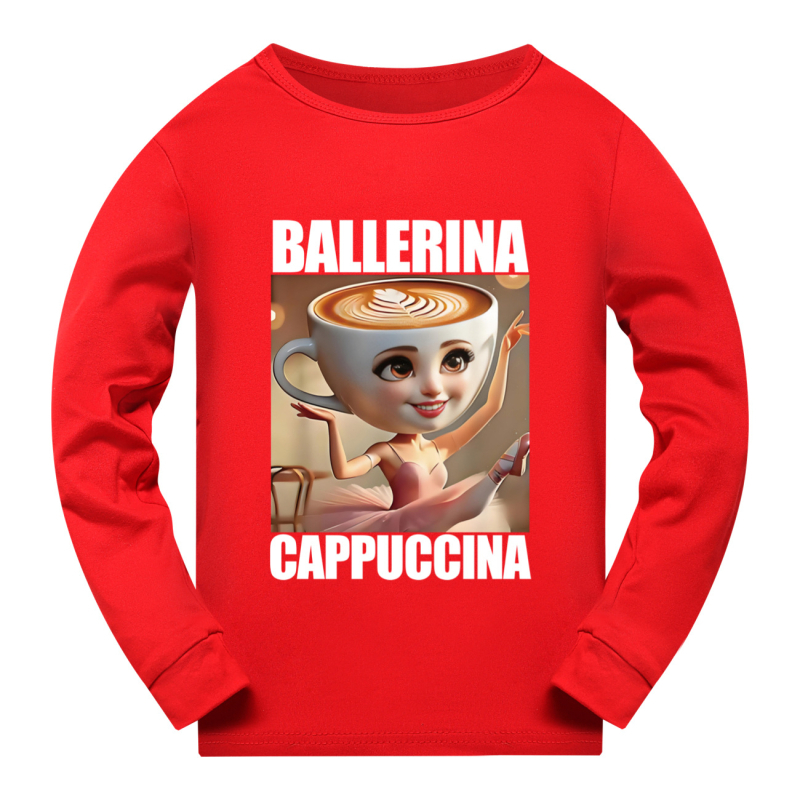 Tung Tung Tung Sahur polodlhé tričko s krátkym rukávom pre dospelých a deti, mäkké, s dlhým rukávom 4731