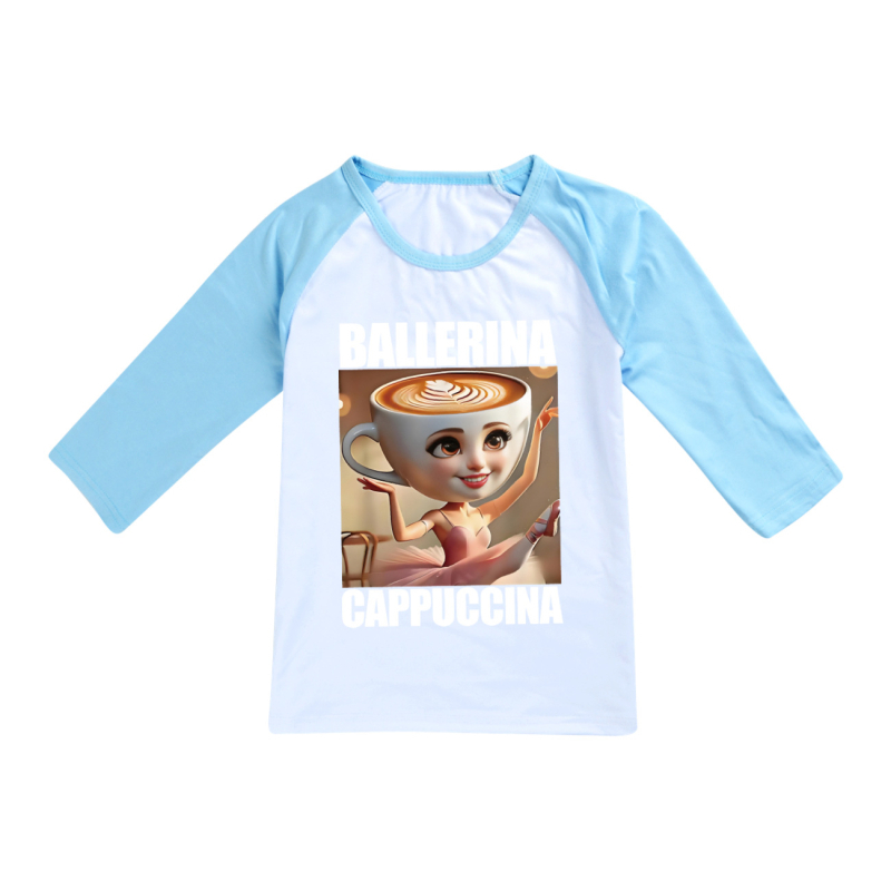 Tung Tung Tung Sahur polodlhé tričko s krátkym rukávom pre dospelých a deti, mäkké, s dlhým rukávom 4731