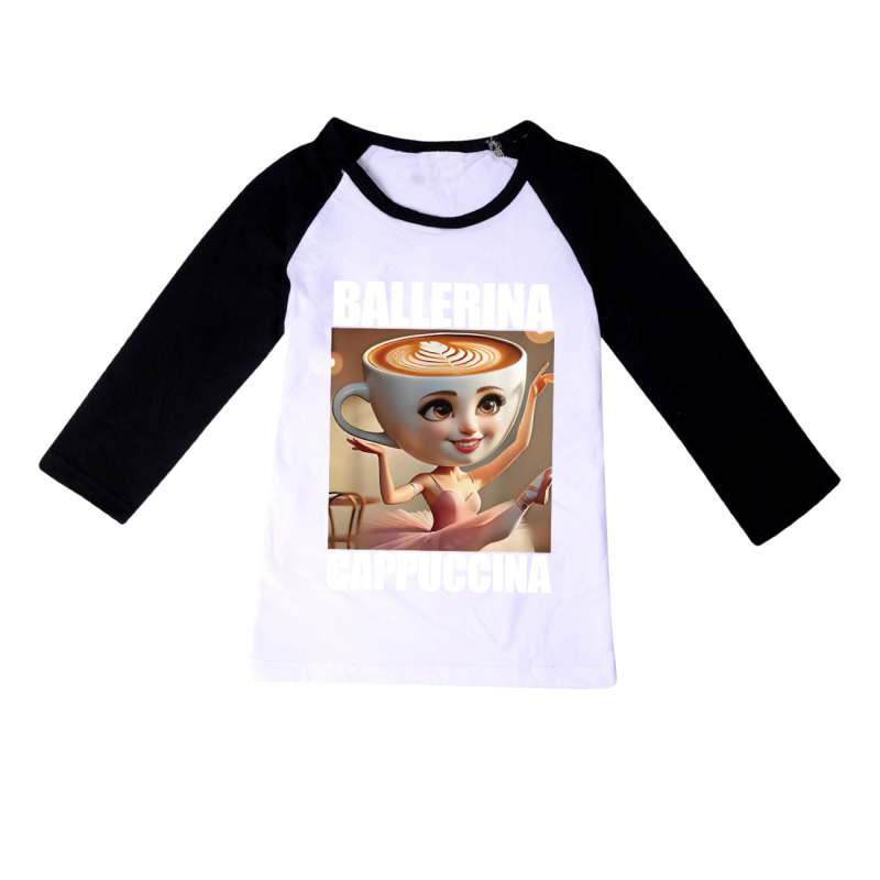 Tung Tung Tung Sahur polodlhé tričko s krátkym rukávom pre dospelých a deti, mäkké, s dlhým rukávom 4731