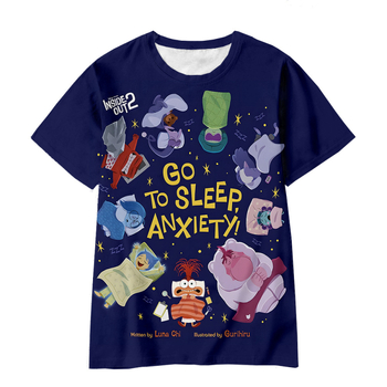 Jauniešu īso piedurkņu prāta slepenā dienesta komandas Inside Out2 sērijas pārdošanai 3D digitālā drukāšana ārpus atpūtas elpojošs