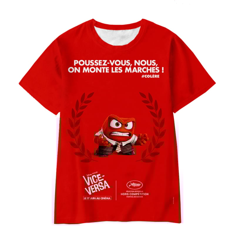 Tricou pentru tineri cu mânecă scurtă, echipa serviciilor secrete Mind, seria Inside Out2, de vânzare, imprimare digitală 3D, respirabil, pentru timpul liber în aer liber