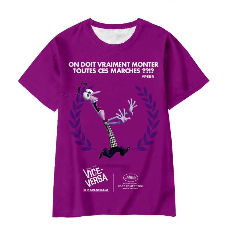 Jauniešu īso piedurkņu prāta slepenā dienesta komandas Inside Out2 sērijas pārdošanai 3D digitālā drukāšana ārpus atpūtas elpojošs