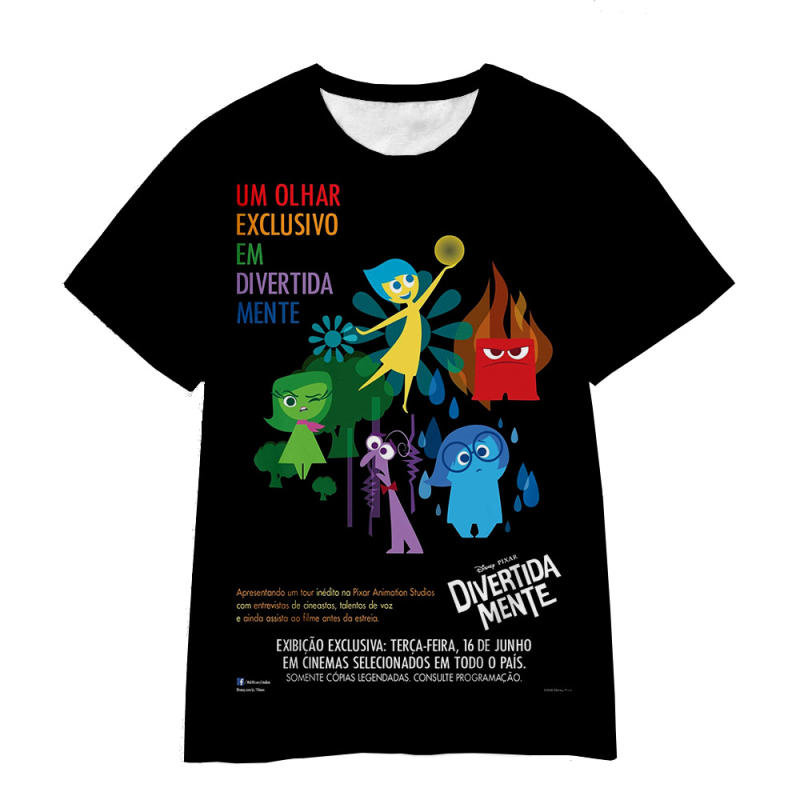 Jauniešu īso piedurkņu prāta slepenā dienesta komandas Inside Out2 sērijas pārdošanai 3D digitālā drukāšana ārpus atpūtas elpojošs