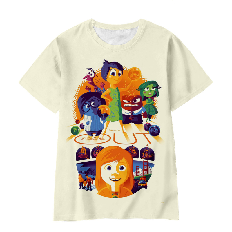 Jauniešu īso piedurkņu prāta slepenā dienesta komandas Inside Out2 sērijas pārdošanai 3D digitālā drukāšana ārpus atpūtas elpojošs