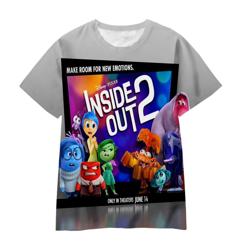 Jauniešu īso piedurkņu prāta slepenā dienesta komandas Inside Out2 sērijas pārdošanai 3D digitālā drukāšana ārpus atpūtas elpojošs