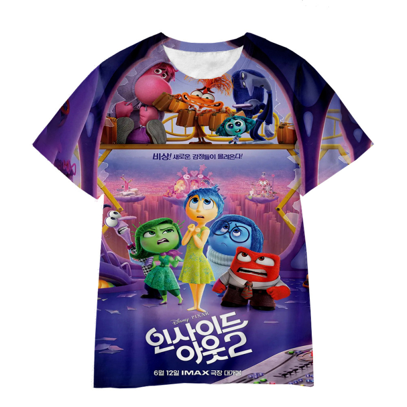 Jauniešu īso piedurkņu prāta slepenā dienesta komandas Inside Out2 sērijas pārdošanai 3D digitālā drukāšana ārpus atpūtas elpojošs