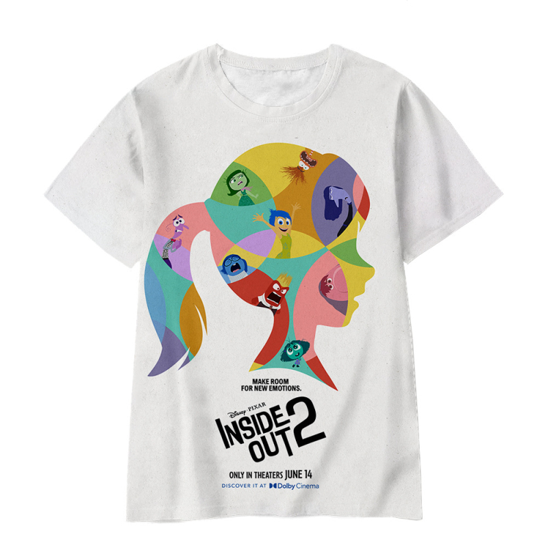 Jauniešu īso piedurkņu prāta slepenā dienesta komandas Inside Out2 sērijas pārdošanai 3D digitālā drukāšana ārpus atpūtas elpojošs