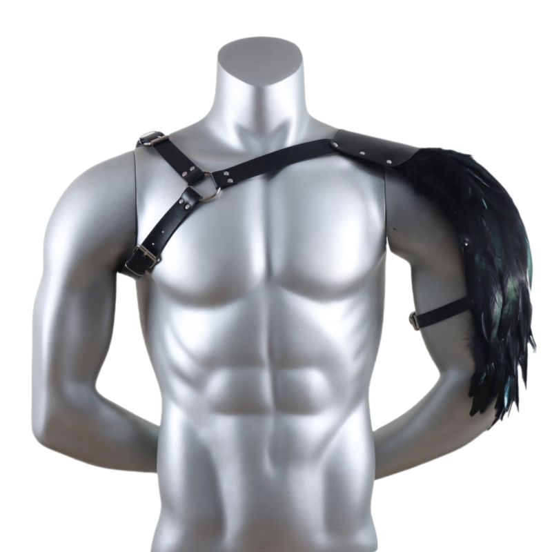 Meeste keskaegsed rõivad, otseülekanne, üle piiri, Amazoni kunstkarusnahast ühe õlaga viikingikarusnahast sall, õlapadja