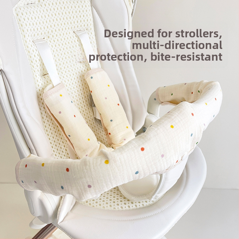Бебешка количка, кърпа за слюнка, ръкавици за количка от три части, памучна марля, каишка, кърпа за слюнка за количка, подложка за рамо против ухапване