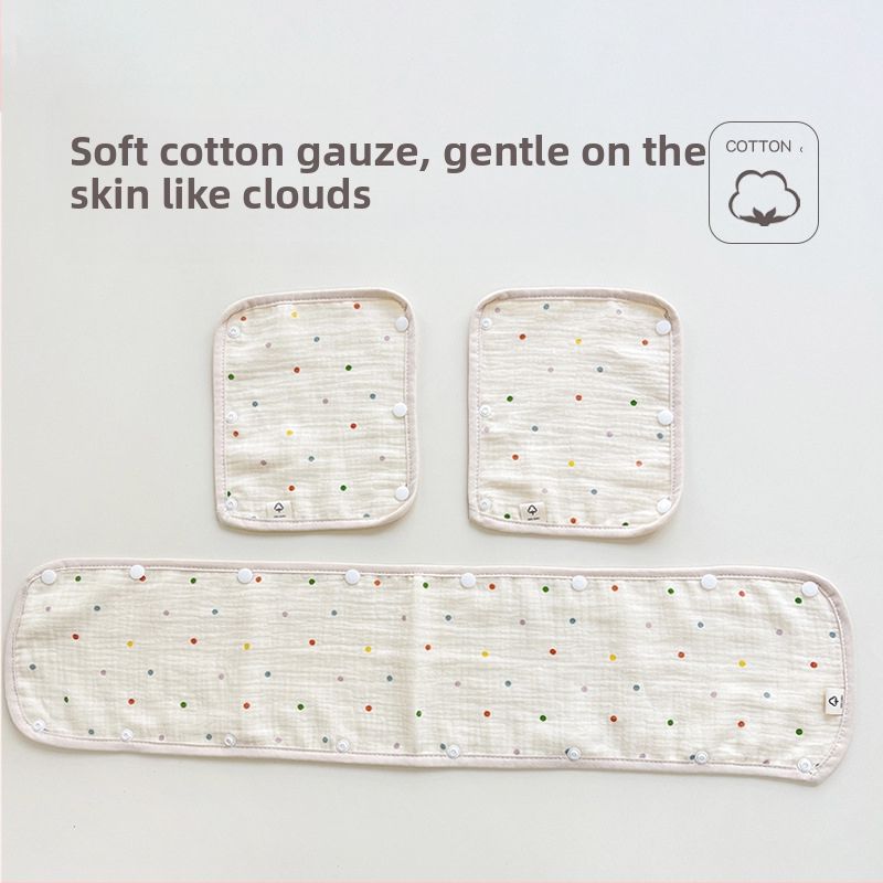 Бебешка количка, кърпа за слюнка, ръкавици за количка от три части, памучна марля, каишка, кърпа за слюнка за количка, подложка за рамо против ухапване