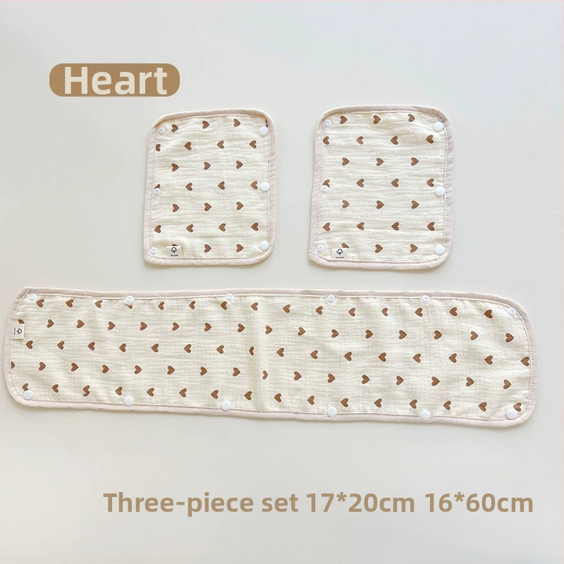 Bērnu ratiņu siekalu dvielis, trīsdaļīgs ratiņu cimds, kokvilnas marles siksna, siekalu dvielis ratiņu pretkodienu plecu spilventiņš