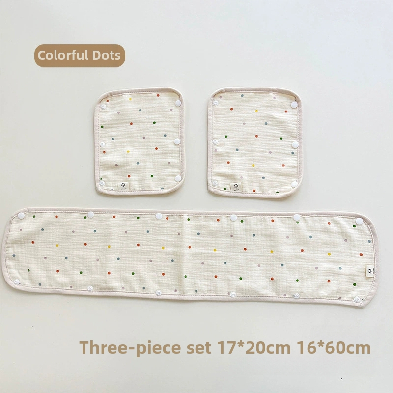 Bērnu ratiņu siekalu dvielis, trīsdaļīgs ratiņu cimds, kokvilnas marles siksna, siekalu dvielis ratiņu pretkodienu plecu spilventiņš