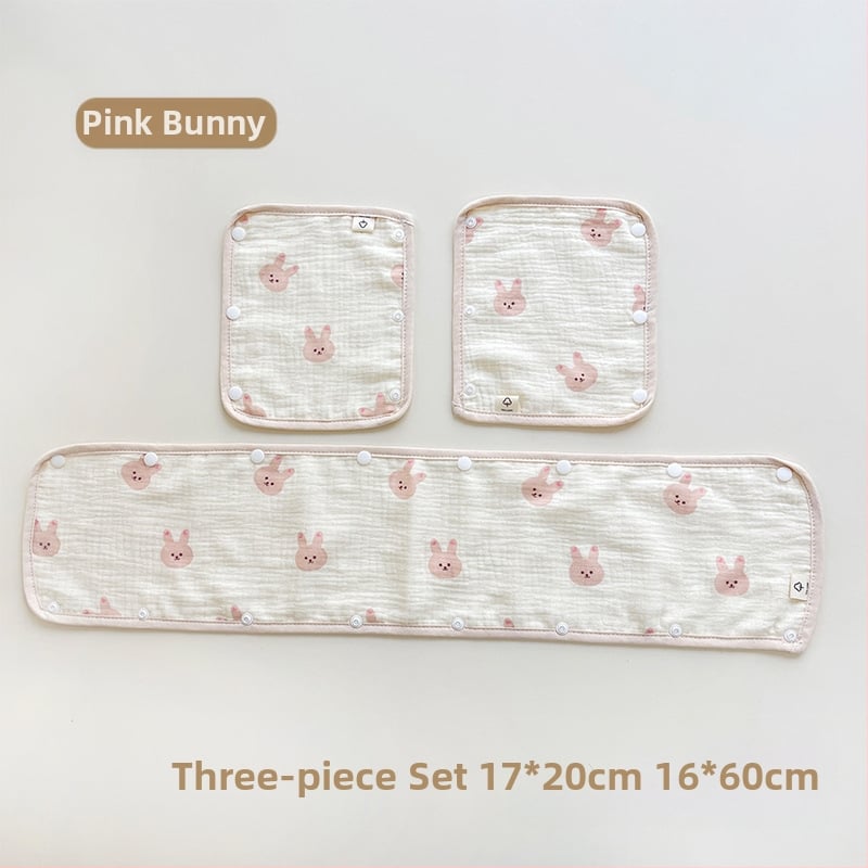 Bērnu ratiņu siekalu dvielis, trīsdaļīgs ratiņu cimds, kokvilnas marles siksna, siekalu dvielis ratiņu pretkodienu plecu spilventiņš