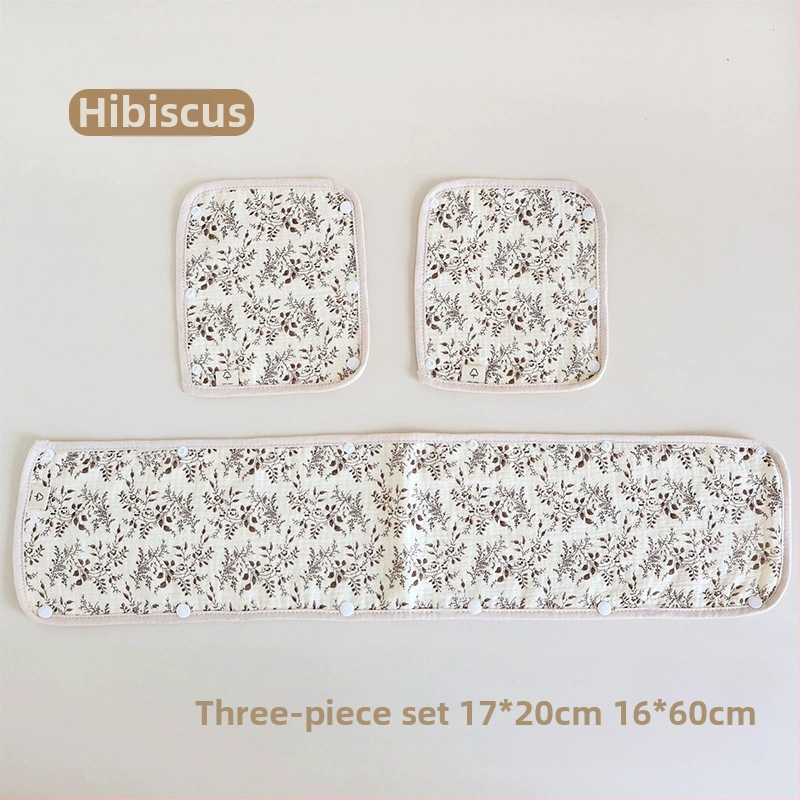 Bērnu ratiņu siekalu dvielis, trīsdaļīgs ratiņu cimds, kokvilnas marles siksna, siekalu dvielis ratiņu pretkodienu plecu spilventiņš