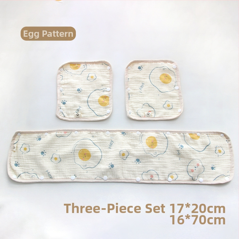 Bērnu ratiņu siekalu dvielis, trīsdaļīgs ratiņu cimds, kokvilnas marles siksna, siekalu dvielis ratiņu pretkodienu plecu spilventiņš