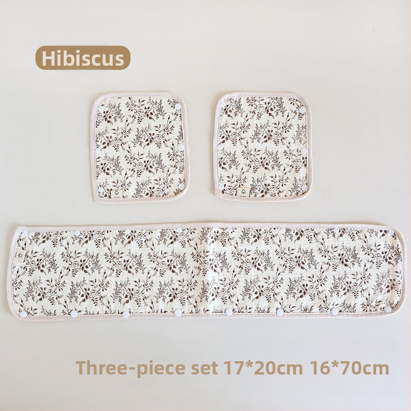 Bērnu ratiņu siekalu dvielis, trīsdaļīgs ratiņu cimds, kokvilnas marles siksna, siekalu dvielis ratiņu pretkodienu plecu spilventiņš