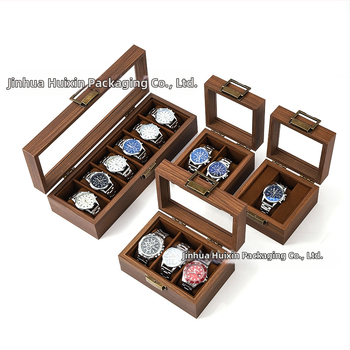 Didmeninė medinių laikrodžių laikymo dėžutė, juodo riešuto spalvos medinių kolekcijų laikrodžių papuošalų, akinių daugiafunkcinė dėžutė