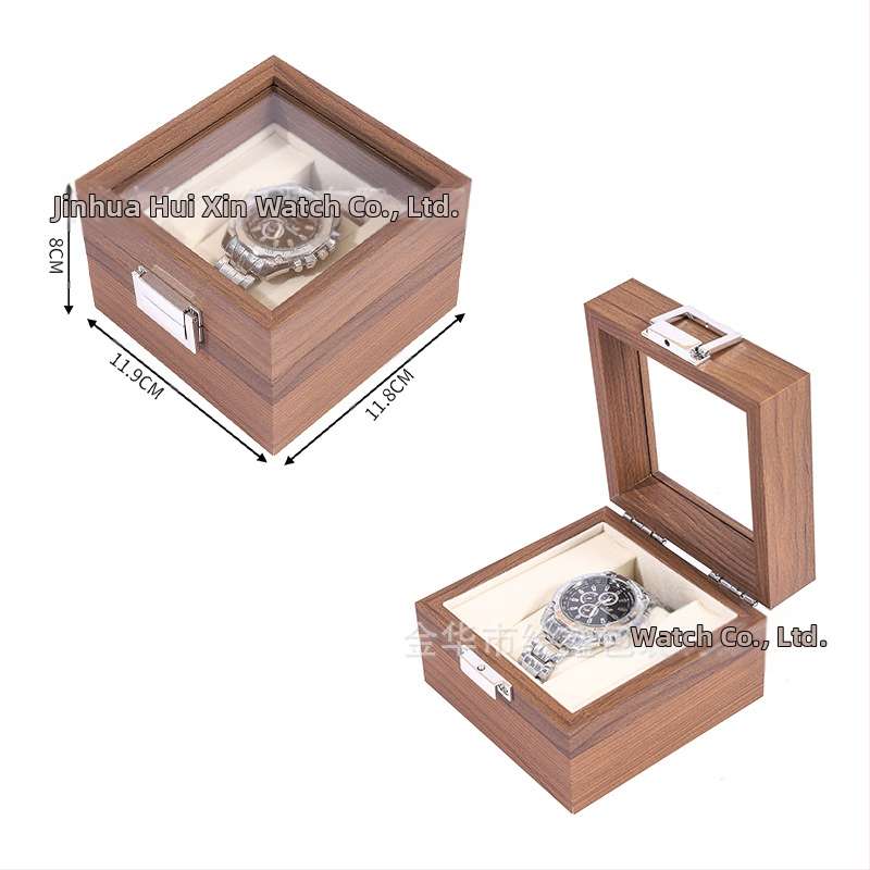 Didmeninė medinių laikrodžių laikymo dėžutė, juodo riešuto spalvos medinių kolekcijų laikrodžių papuošalų, akinių daugiafunkcinė dėžutė