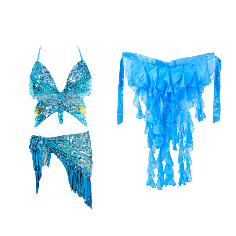 Δημοφιλές Πεταλούδα Κορυφή Έξυπνη Τζαζ Χορός Σκηνή Παράσταση Στολή Kpop Κορίτσι Ομάδα Στολή Καυτή Κορίτσι Glitter Κοστούμι