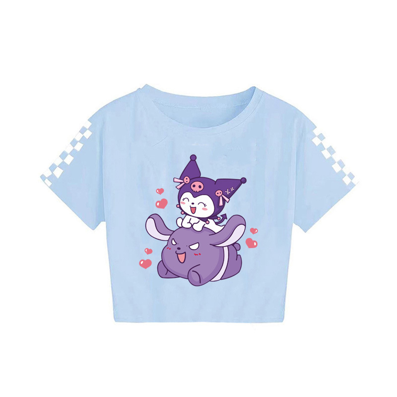 2024 Sanrio keskealiste poiste ja tüdrukute suvine trükitud vabaaja lühikeste varrukatega T-särk 7520