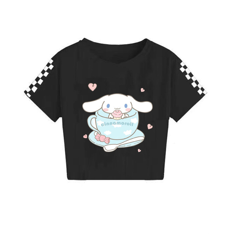 2024 Sanrio keskealiste poiste ja tüdrukute suvine trükitud vabaaja lühikeste varrukatega T-särk 7520