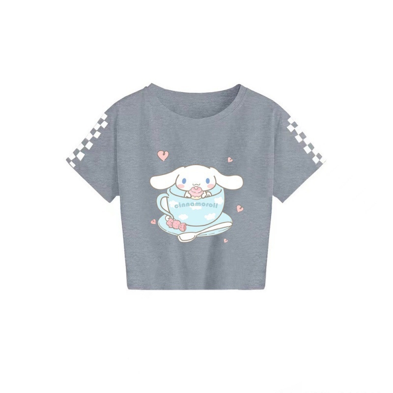 2024 Sanrio keskealiste poiste ja tüdrukute suvine trükitud vabaaja lühikeste varrukatega T-särk 7520