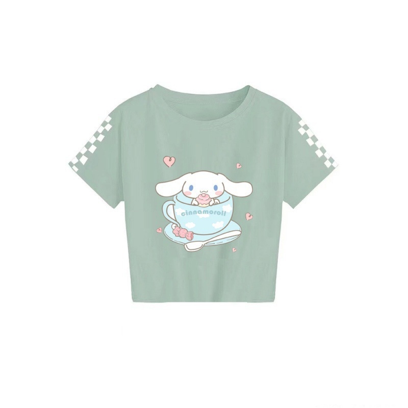 2024 Sanrio keskealiste poiste ja tüdrukute suvine trükitud vabaaja lühikeste varrukatega T-särk 7520