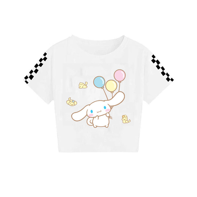 2024 Sanrio keskealiste poiste ja tüdrukute suvine trükitud vabaaja lühikeste varrukatega T-särk 7520