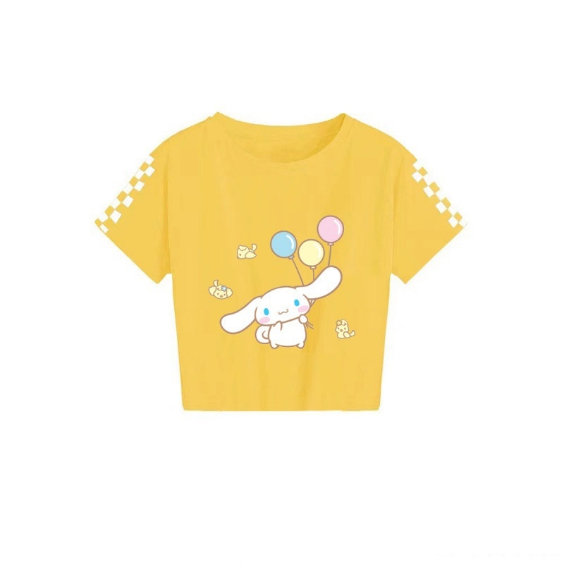 2024 Sanrio keskealiste poiste ja tüdrukute suvine trükitud vabaaja lühikeste varrukatega T-särk 7520